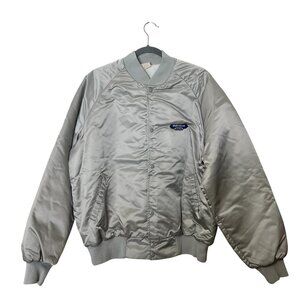 Mallinckrodt Iversol Silver Satin Jacket on Sportsprint tag - TRUE VINTAGE